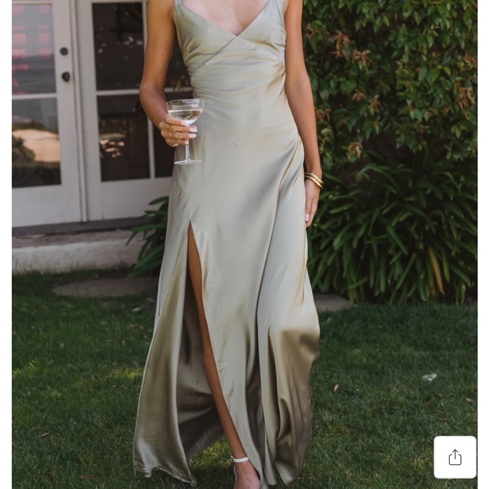 Show Me Your Mumu Sage Green Anderson Dress
